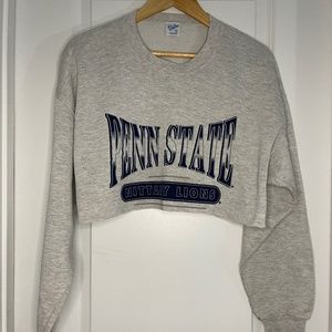 Cropped Penn State University Crewneck